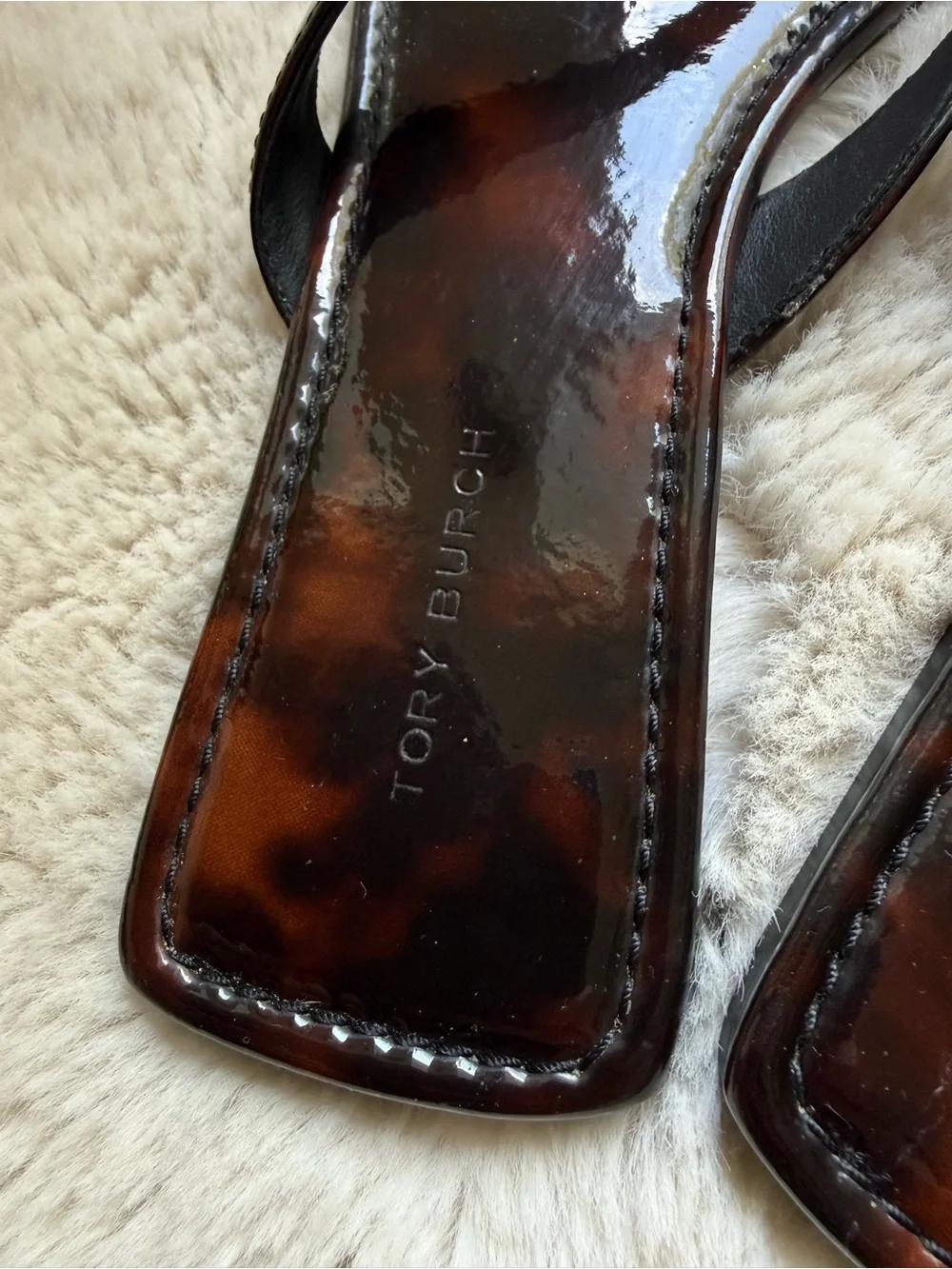Tory burch Chelsea Women's Tortoise Shell Flip Flops Size 7M